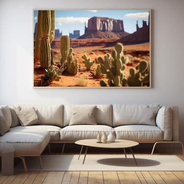 Painting of Cactus on Canvas